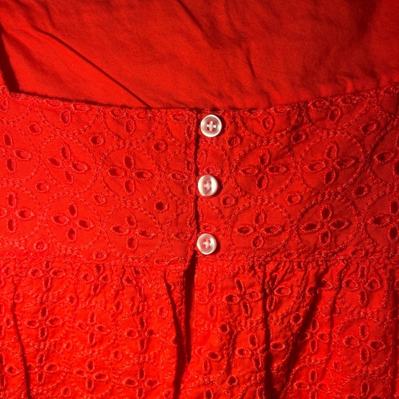 GAP ladies Orange Eyelet Crop Top Size Medium - Picture 3 of 5